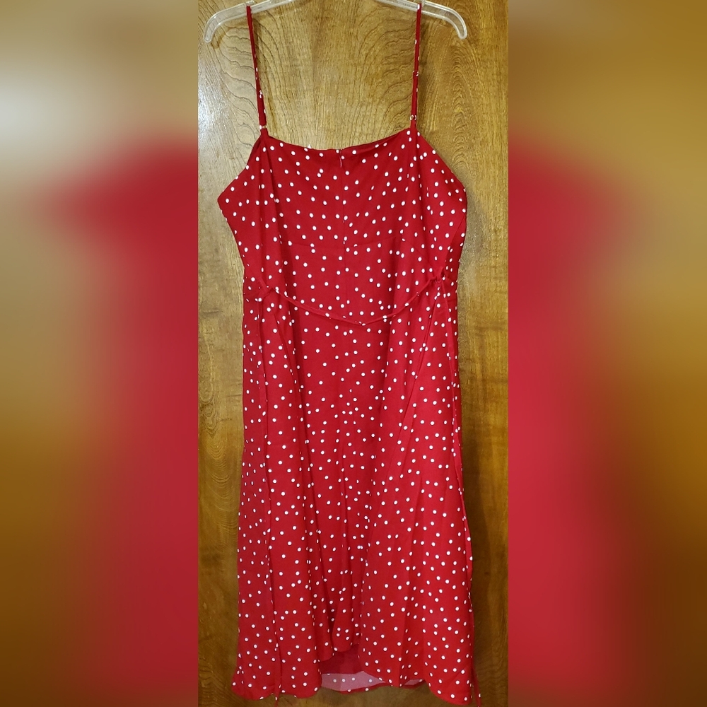 NWT Size 3X Skater/A-line Red Polka Dot Pinup Retro Vintage Style Dress - Picture 2 of 10